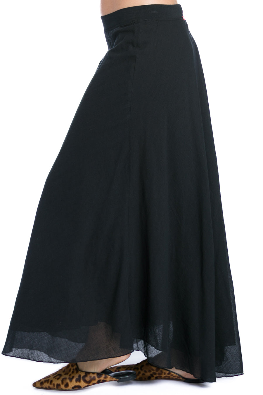 Double Layered Sweep Voile Skirt