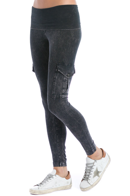 Contour Roll Down Ankle Legging (Style W-338, Past Midnight) by Hard T -  Londo Lifestyle