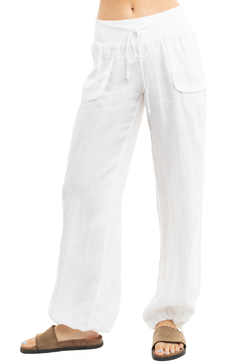 Slouchy Cargo Linen Pant | Hard Tail Forever