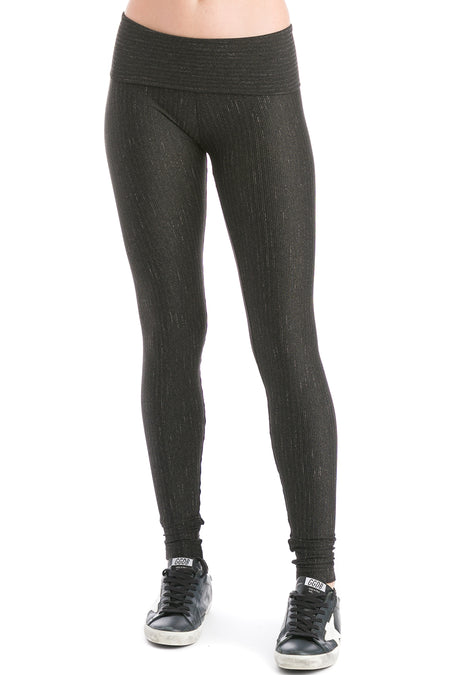 Rolldown Layered Legging (Style 588, Black) by Hard Tail Forever